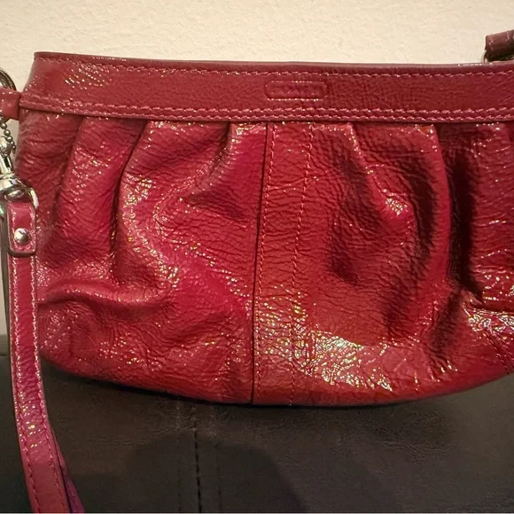Coach Magenta Leather Wristlet - Picture 5 of 5